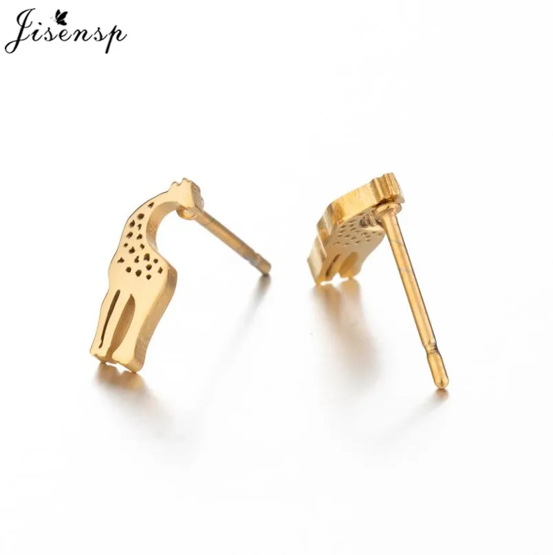 Cartoon Giraffe Stud Earrings Summer Simple Animal Earings for Women Girls Daily Jewelry Bridesmaid Gift 2024 Trendy Pendientes