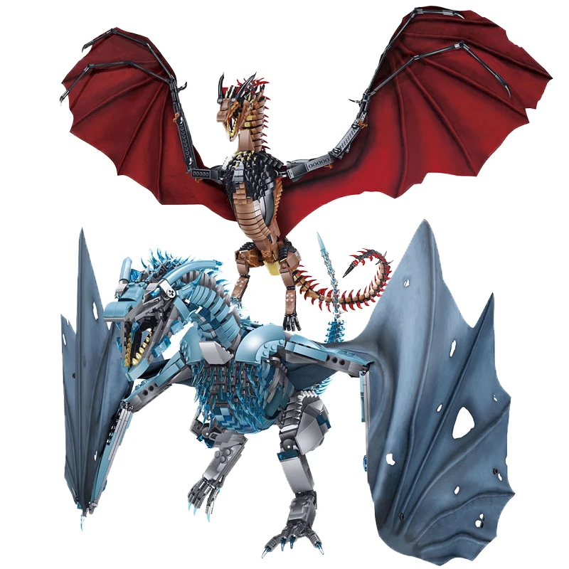 Figuras de acción de Thron Dragon Viserion para niños, juguetes de bloques de construcción DIY, madre, muerte negra, Balerion, regalos, nuevo