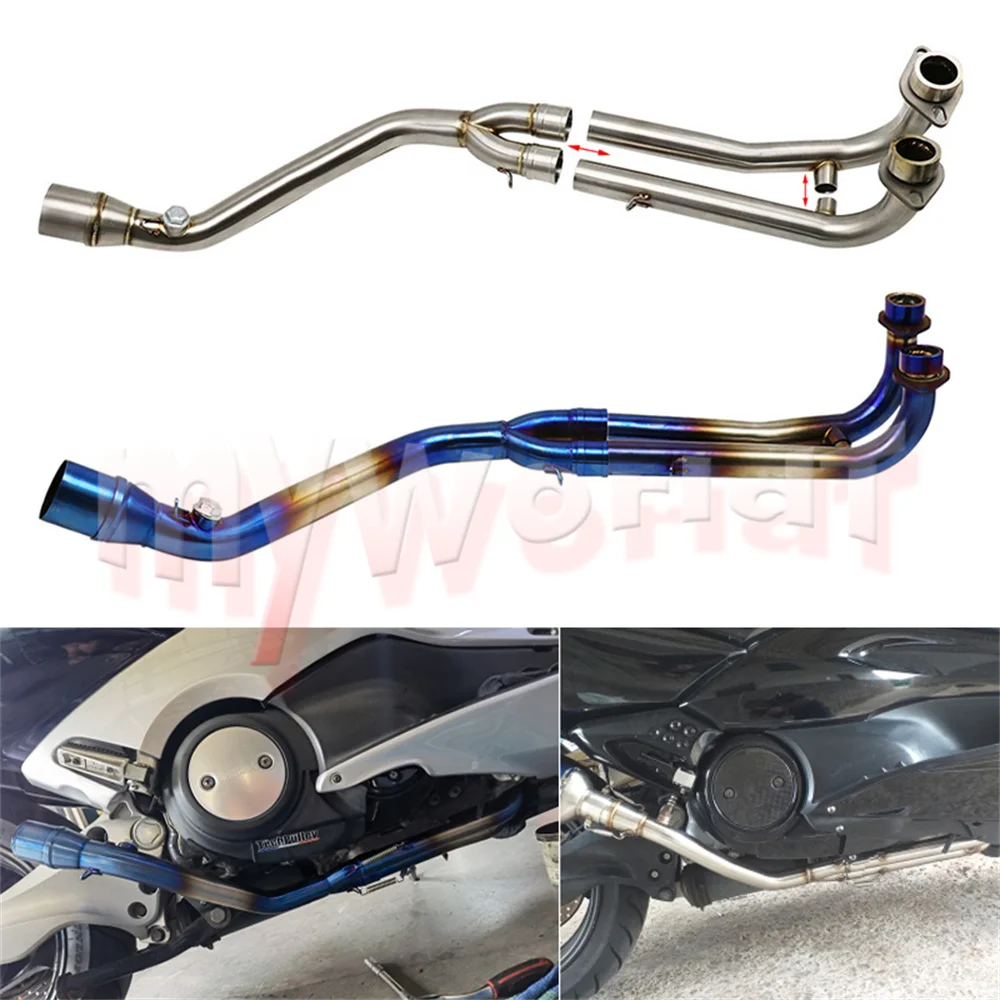 

Motorcycle Full System Exhaust Header Pipe Fit For Yamaha T-MAX TMAX 500 530 TMAX500 TMAX530 2008 - 2016