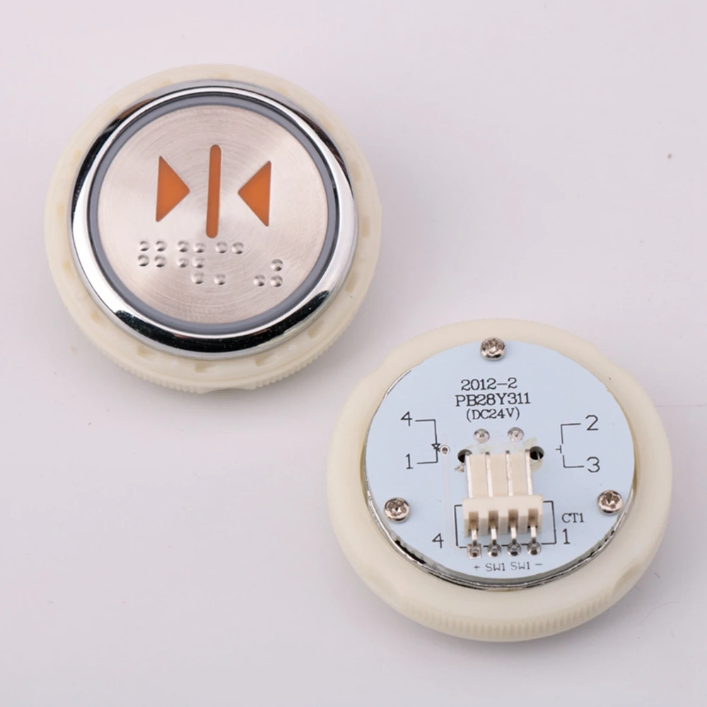 Botón elevador PB28, 50 piezas, PB28Y311, DC24V, luz naranja, accesorios de elevación
