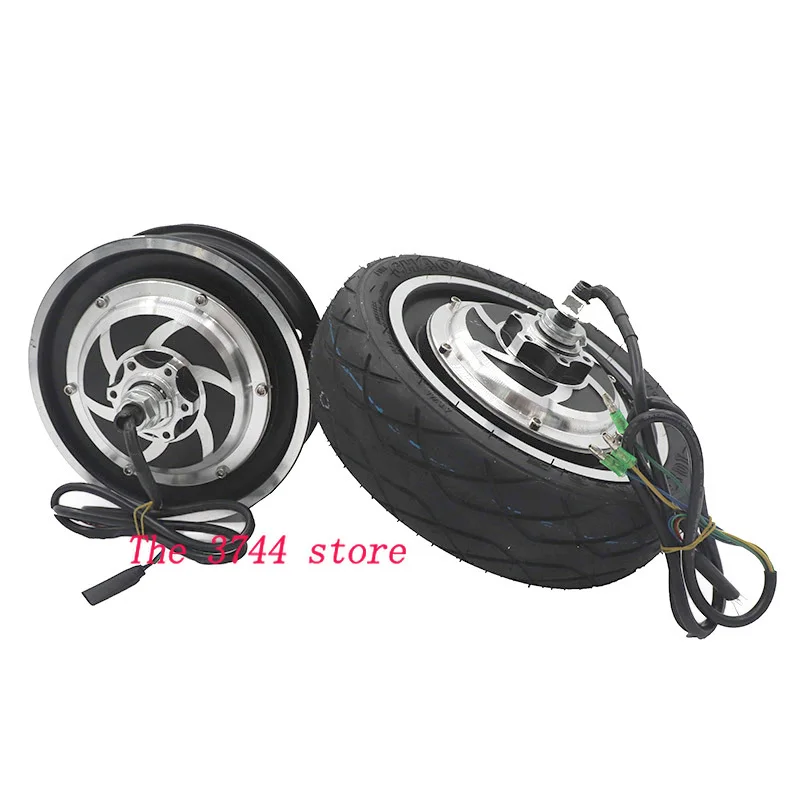 10x2.50-6.5 Tubeless Vacuum Tire Motor For 10 Inch Electric Scooter Brushless 36v350w 48v500w  Hub  Accessories