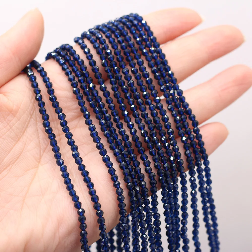 Natural Stone Beads Small Section Bead Royal Blue Spinels Loose beads for Jewelry Making DIY Bracelet Necklace Accessories 14''