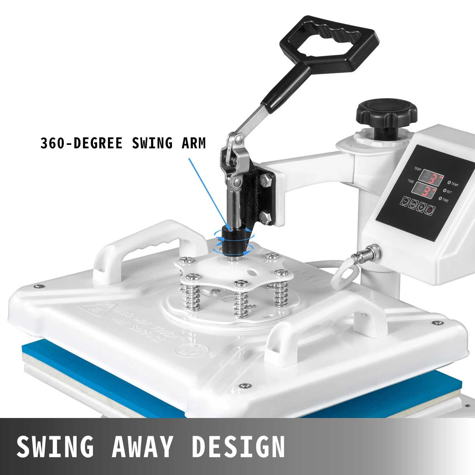 VEVOR 12X15 Inch 5 in 1 Heat Press Machine Transfer Heating Coils Sublimation Rotation Swing for T-Shirts Cap Mug Plate Shoes