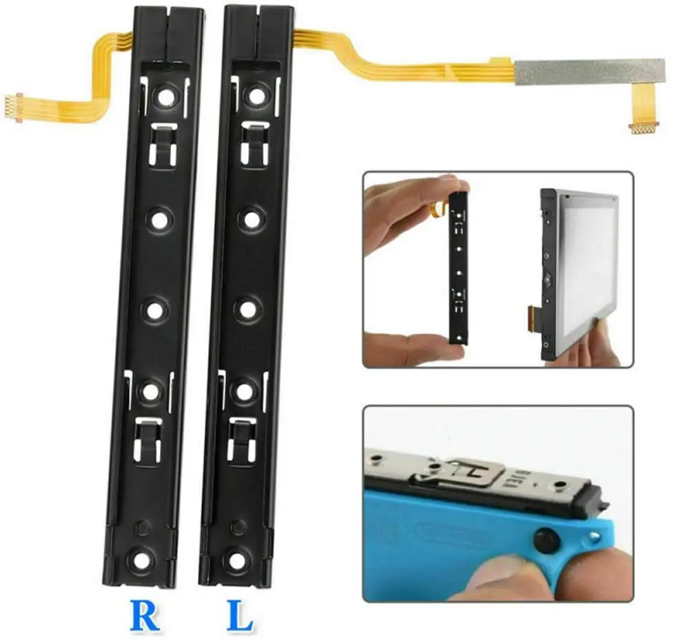 Pièce de Rechange Originale pour Console Nintendo Switch, Rail Coulissant avec Câble Flexible, Piste de ReconFumNS