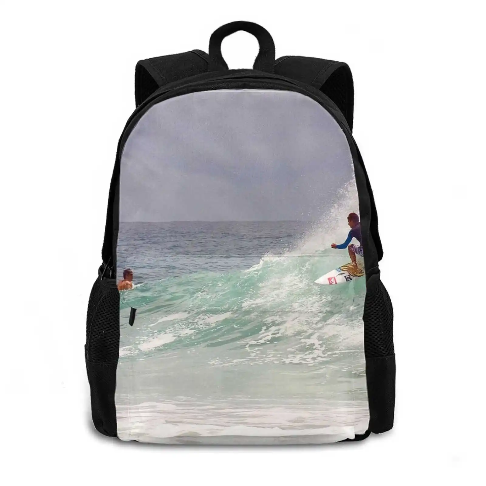 Surfer Pattern Design Laptop Travel School Bags Water Summer Board Surfing Wave Surfer Sport Competition Qld Gold Coast Snapper