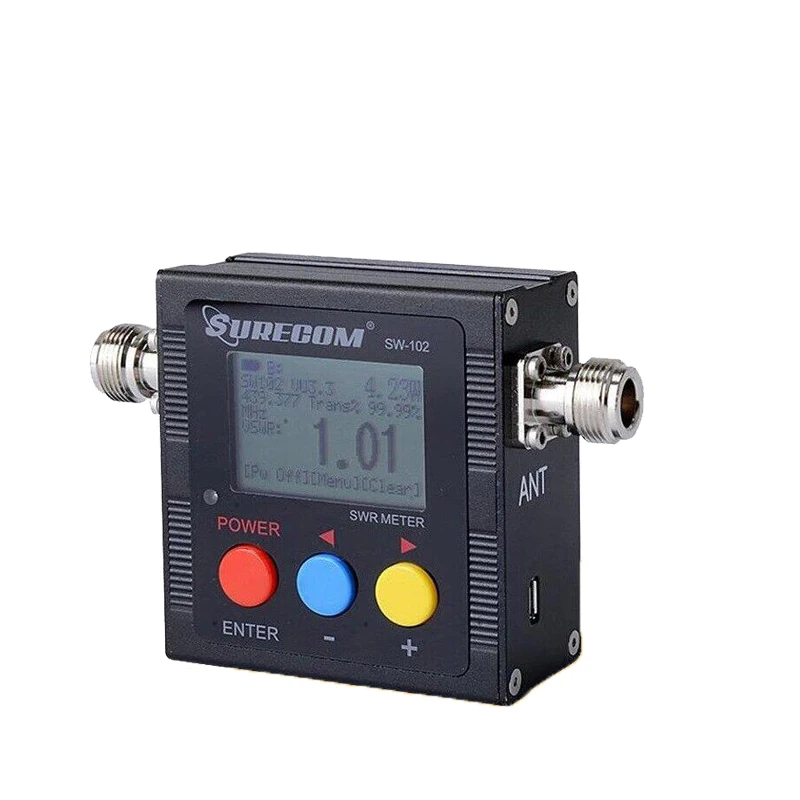Imagem -05 - Digital Power Swr Medidor para Rádio em Dois Sentidos Vhf Uhf 125525 Mhz Surecom-sw102