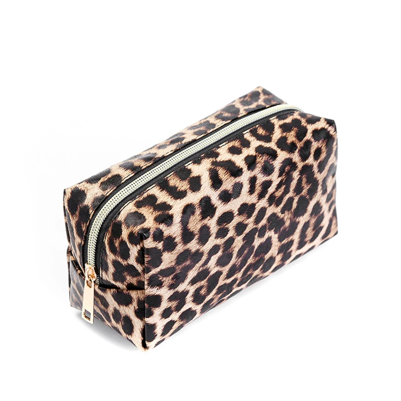 Pencil Case Big Kawaii Pencil Bags Stationery Trousse PU Leather Leopard Print Make Up Pen Case School Supplies Pencil Cases