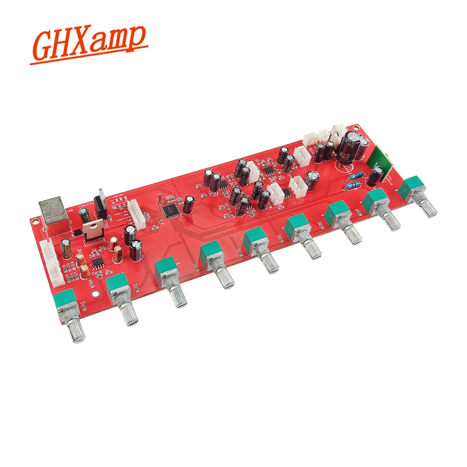 

GHXAMP KTV Karaoke Preamp Digital Reverberator 2Way Audio Reverb Preamplifier Board 3 Modes Guitar MIC Reverberator DC9-16V 1PC