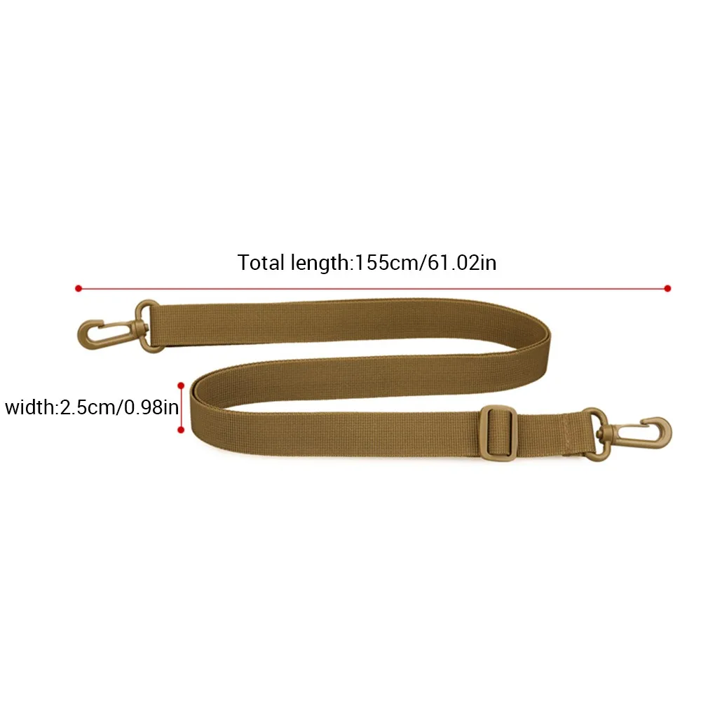 2.5/3.8cm Tactical Shoulder Strap Durable Water Bottle Waist Bag Strap Adjustable Replacement Nylon Strap Hunting Accessories image 2