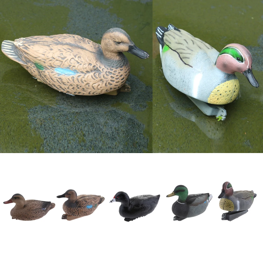 Pool Floating Duck Ducklings Fish Pond Ornament Plastic Decoy Mallard Ducks