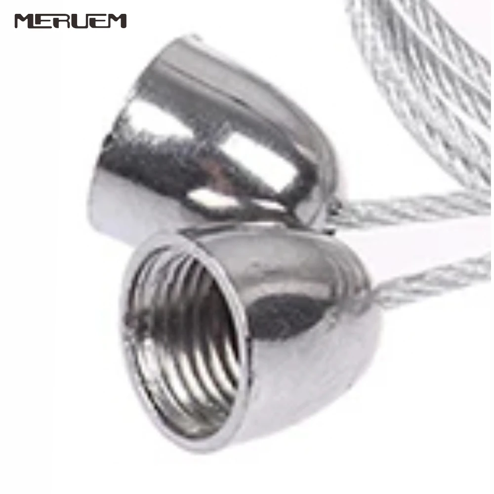 10pcs/lot 11.5mm Copper Chrome-plating Bullet Screw Holder for Panel Lights and 1.0-1.3mm Lamps Hanging Wire&Rope