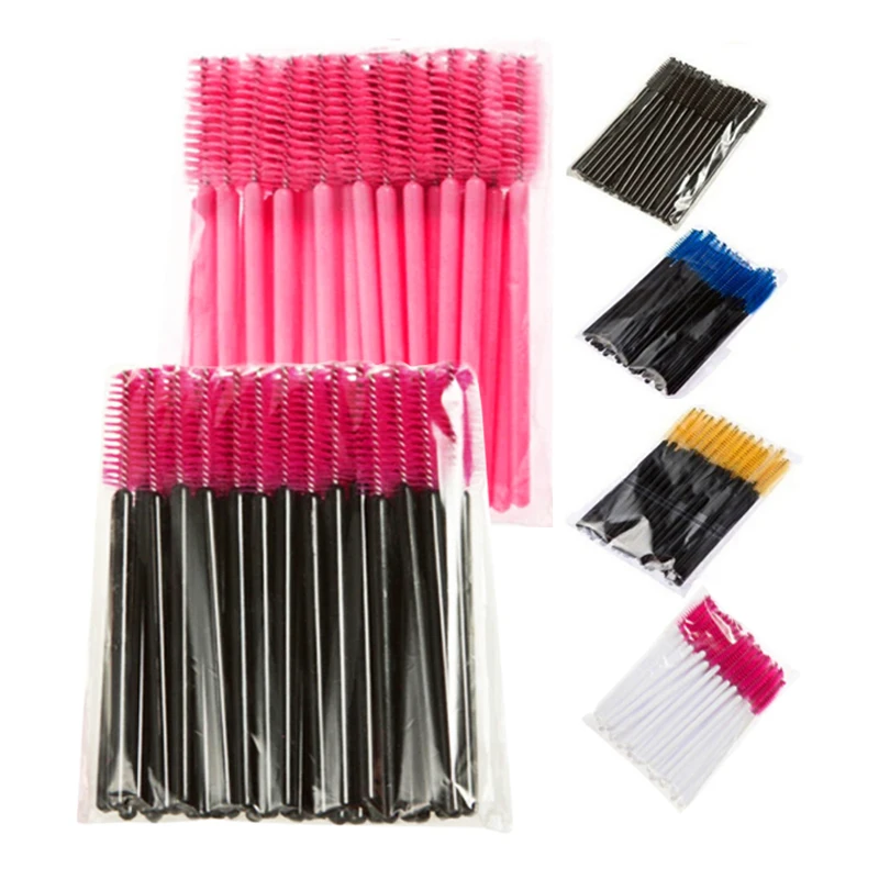 50 pièces Cils Pinceaux De Maquillage Mascara Jetable Applicateur cils Cosmétique Pinceau Maquiagem Cilio Maquillage Trousse À Outils