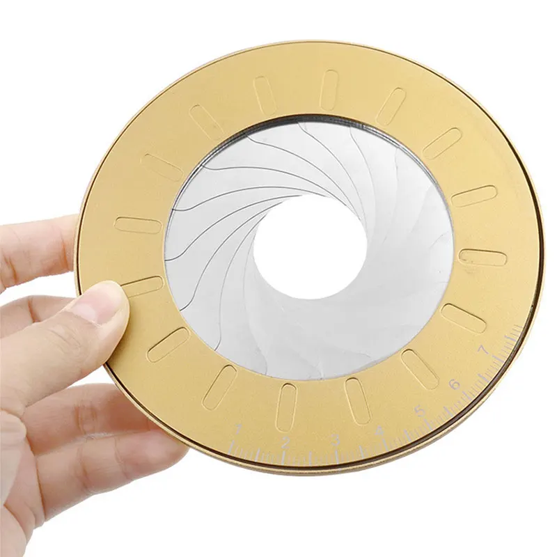 Herramienta de dibujo circular ajustable, calibrador para carpintería, regla redonda de dibujo creativo, brújula circular de acero inoxidable