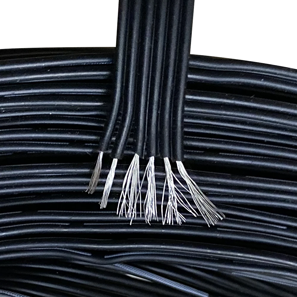 24AWG 6P High Temperature Flat Silicone Cable Parallel Wire Diy Heating Clothes Line Water Meter Connect Electric Line