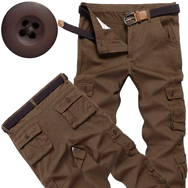 Men's Tactical Cargo Pants Cotton Casual Outdoor Hiking Pants Sports Work Trousers High Quality Amercian Joggers Cycling Pants