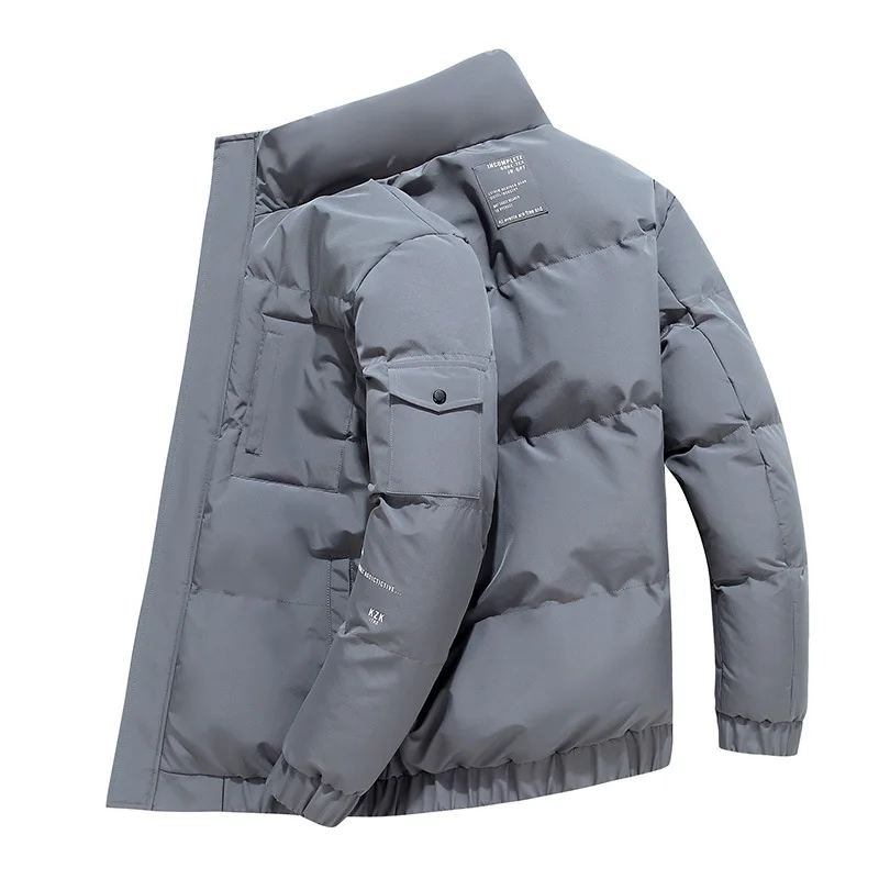 

New Warm Thick Men Winter Parkas Casual Fashion Solid Cotton Coat Jacket Windbreak Outwear