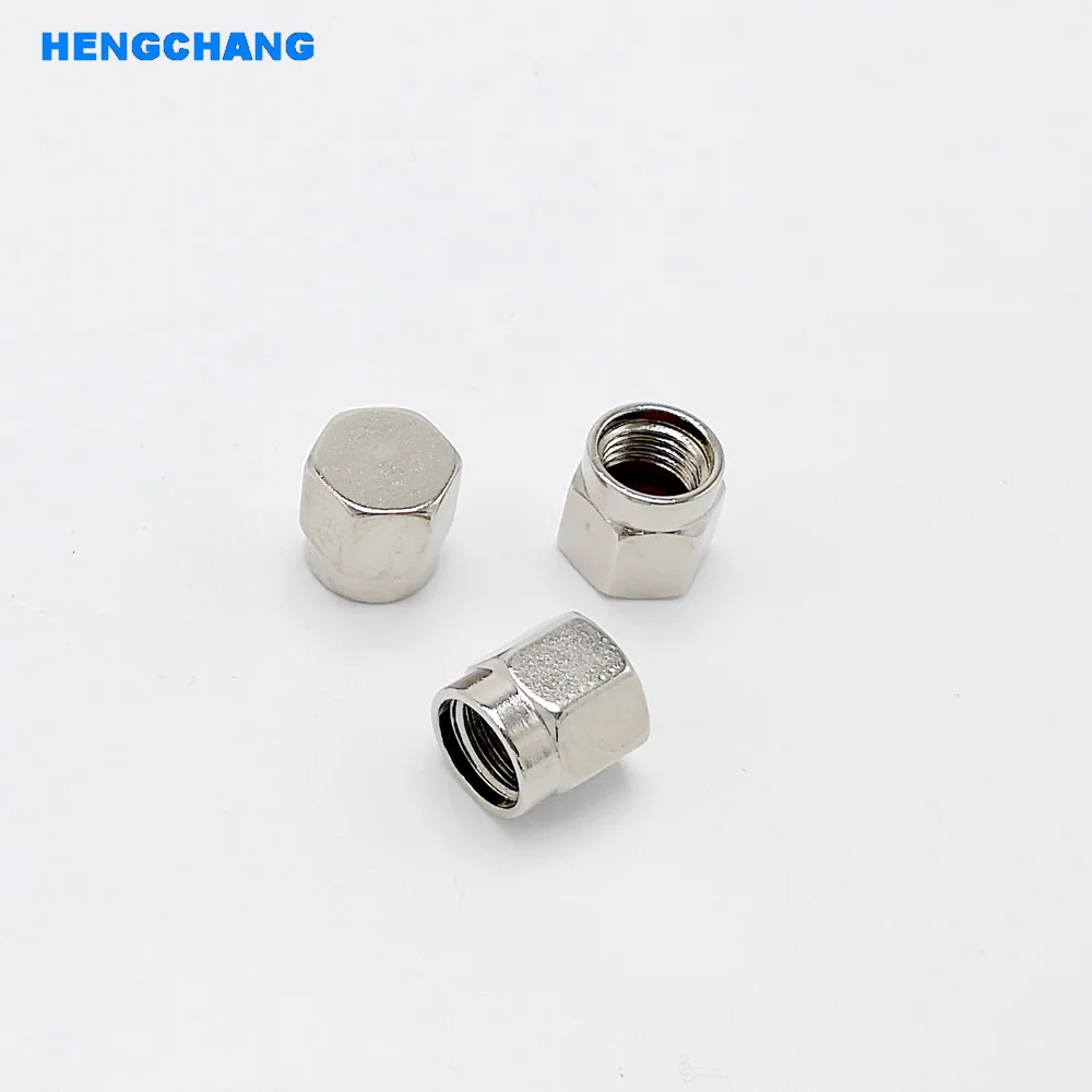 โลหะ SMA ปกคลุมฝุ่นสำหรับ SMA หญิง 10 ชิ้น/ล็อต