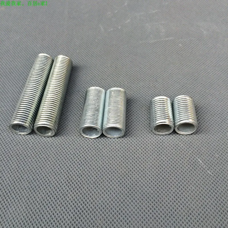 10pcs/lot M14 Dental Tube with 1.0mm or1.5mm Tooth Pitch Full Hollow Threaded Tube Connection Pipe for DIY Table Lamp/floor Lamp