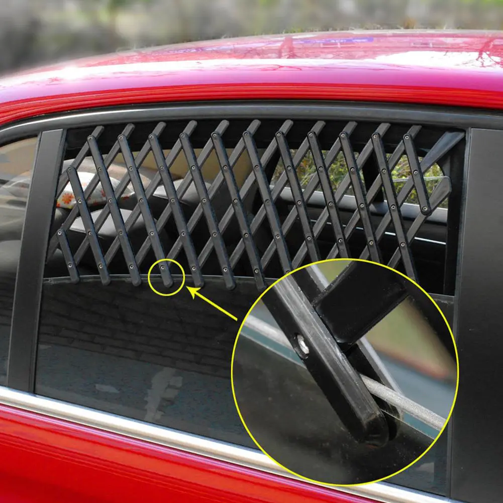 2pcs Travel Transportation Car Window Vent Barrier Fence Ventilation Safety Dog Cat Pet Guard Grill Mesh Grille Gate