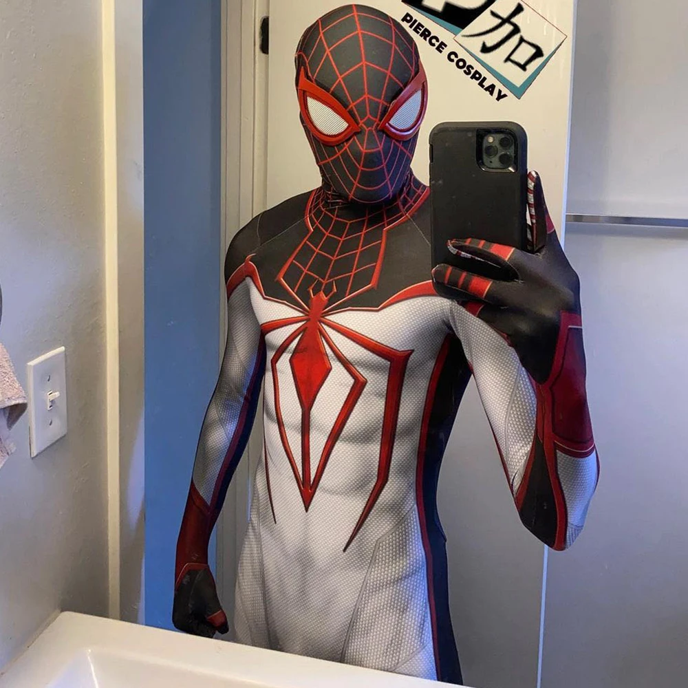 PS5 Spiderman Miles Morales Cosplay Superhero 3D Printed Zentai Bodysuits Outfits Halloween Costume Disfrace Spiderman Cosplay