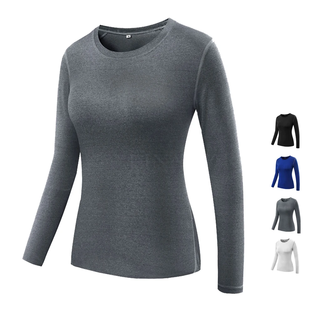 

Women Sports Shirt Compression Tights Long Sleeve Yoga Tops Bodybuilding Gym Clothing Musculation Thermal Underwear Jerseys