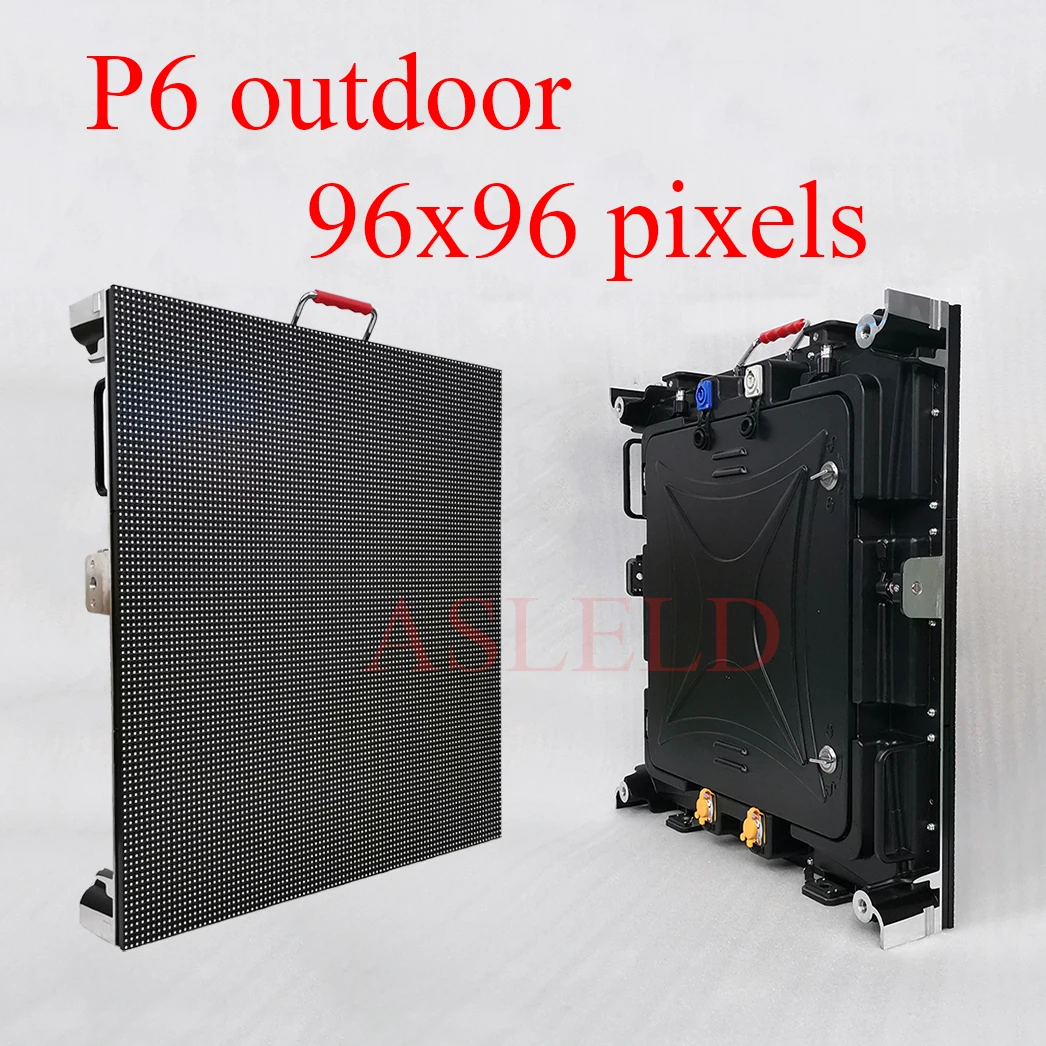 

P6mm Outdoor Waterproof LED Display Panel 576x576mm High Brightness RGB Large LED Sign Board Shenzhen Made Free Shipping