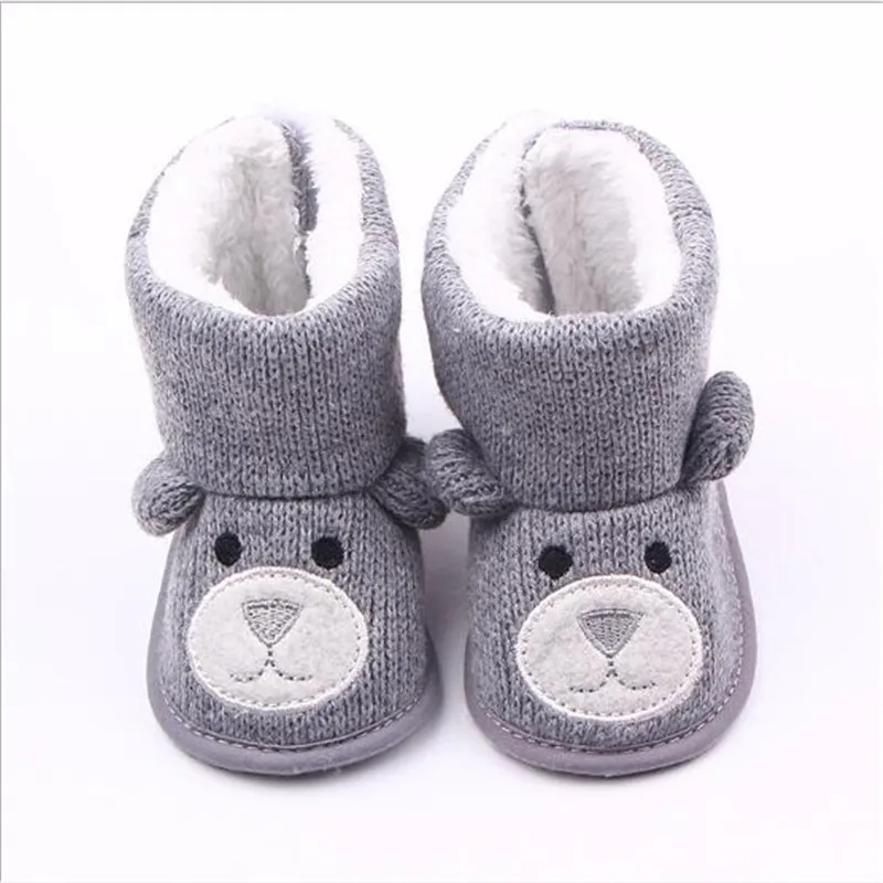 Newborn Baby Booties Lovely Warm Boy Girl Winter Shoes Toddler First Walkers Soft Anti-slip Infant Super Warm Shoes