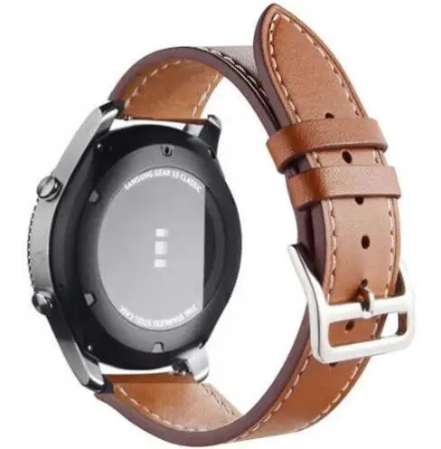 20/22mm leather strap for Samsuang Gear S3 S2 sport Galaxy Watch 3 4 5 6 Active 42mm 46mm Band for huami amazfit huawei gt 2