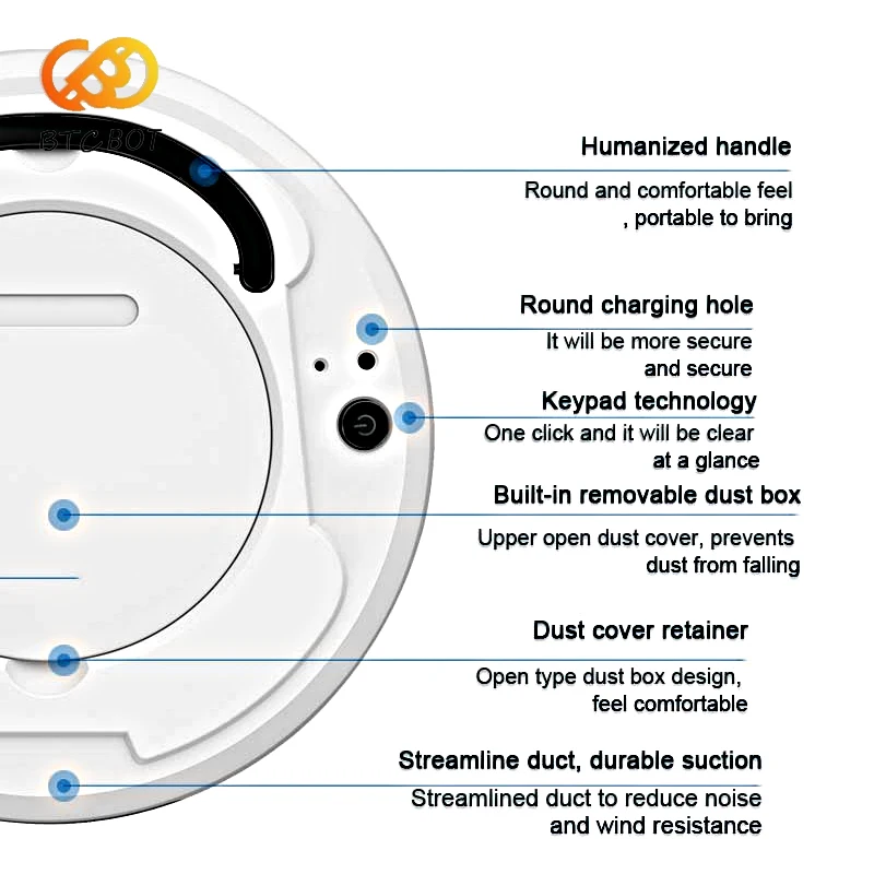 Aspiradora Robótica inteligente 3 en 1, limpieza en seco y húmedo, carga, inalámbrico