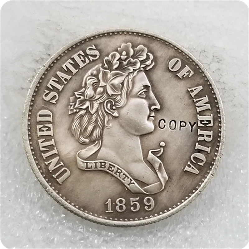 COPY REPLICA 1859 French Head Half Dollar Patterns COPY COIN