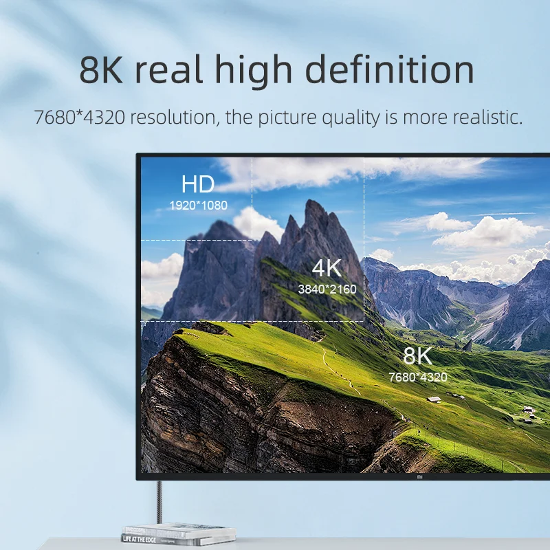 Hagiibis hdmi-kompatybilny kabel 2.1 8K/60Hz 4K/120Hz szybkie kable cyfrowe 48 gb/s 144Hz dla telewizorów hdtv przełącznik PS4 projektory XBox