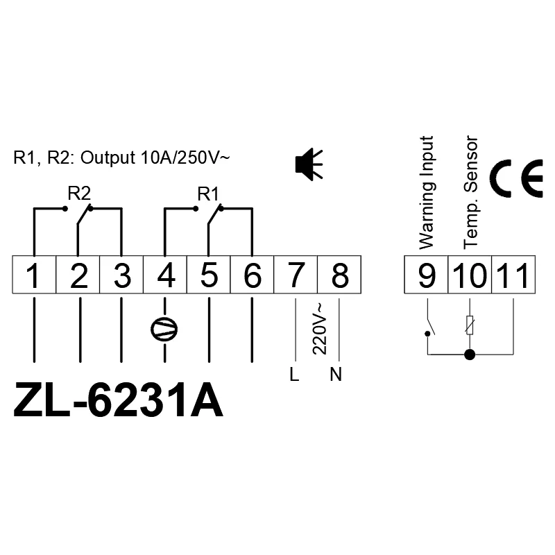 ZL-6231A, Incubator Controller, Thermostat with Multifunctional Timer, equal to STC-1000, XH-W3001 or W1209 + TM618N, Lilytech