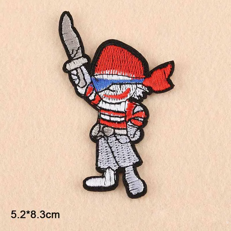 Pirate Viking Retro Vikings Iron On Patches Embroidered Clothes Patch For Clothing Clothes Girl Boy Kids Children