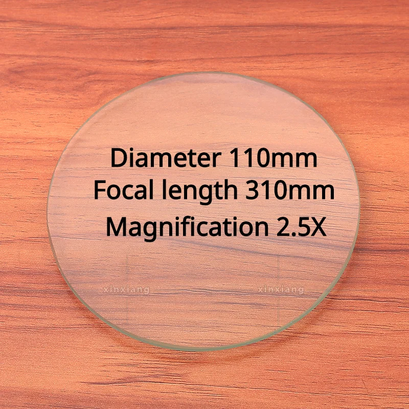 1Pice supports customized Reading glasses magnification 2.5X diameter 110mm focal length 310mm