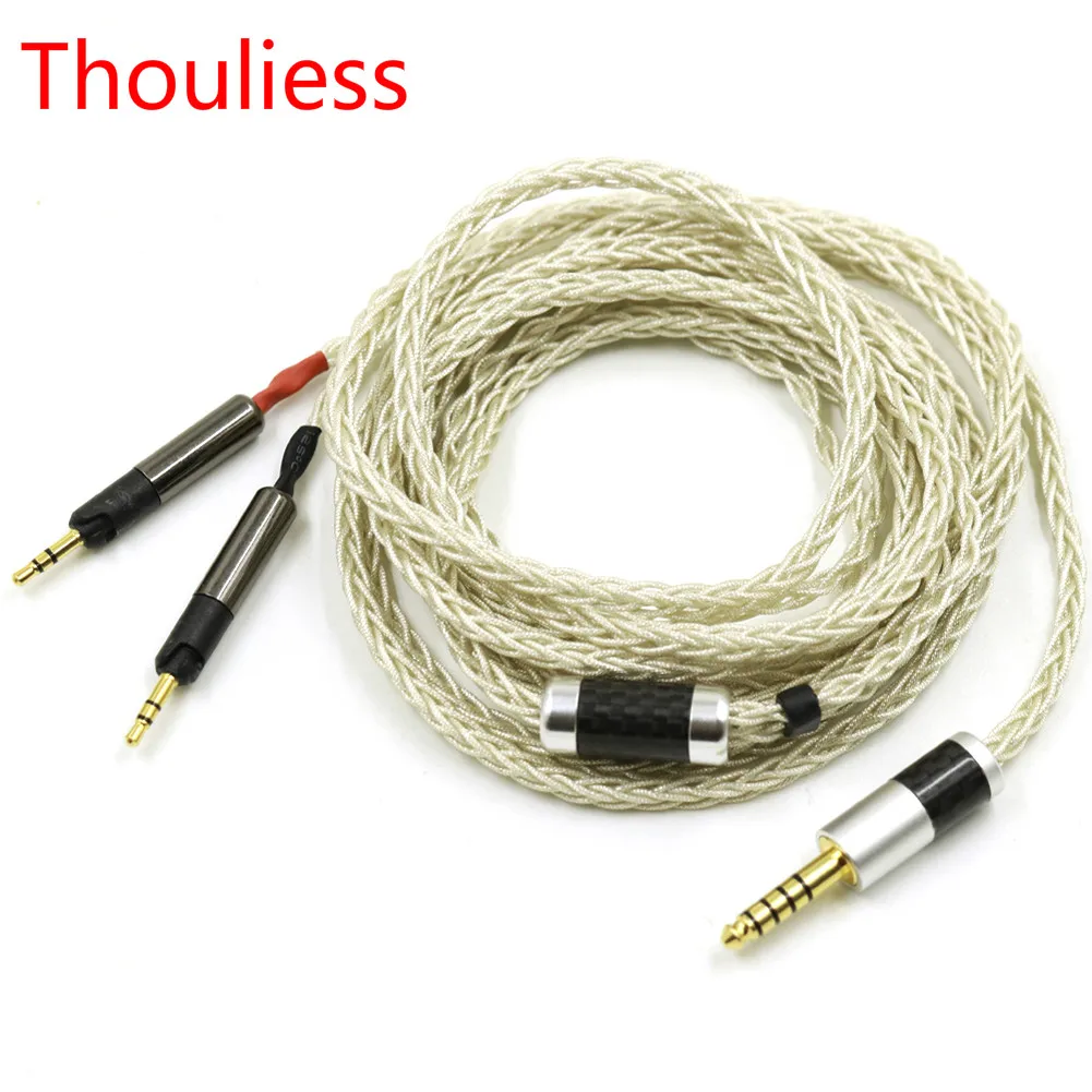 Thouliess UP-OCC 7n Single Crystal Copper Headphone Upgrade Cable 2.5/3.5/4.4mm Balanced For ATH-R70X R70X Earphone