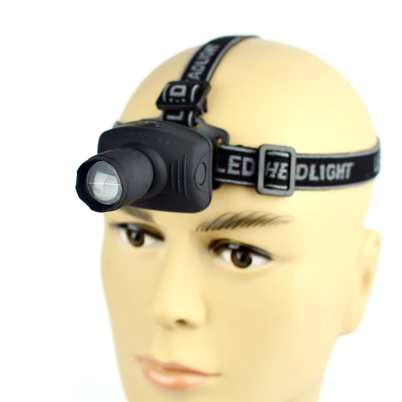 Frontal Head Torch Powerful Head Light Use AAA Battery for Camping Hiking Brightest LED Headlamp Zoomable Headlight