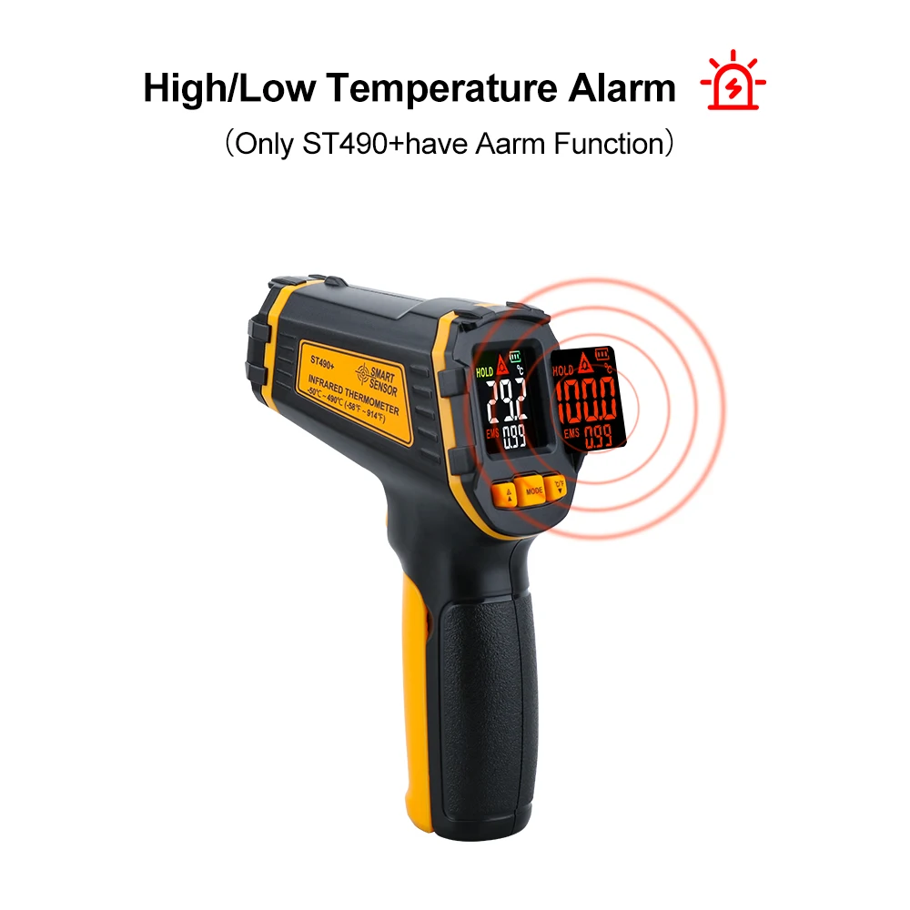 Digital Infrared Thermometer Non Contact Laser IR Temperature LCD Display Gun Pyrometer Tester Aquarium Temperature Instruments