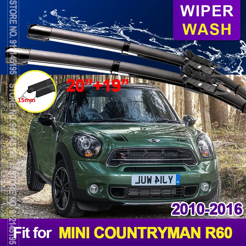 Escobillas de limpiaparabrisas delanteras para Mini Countryman R60, accesorios de limpiaparabrisas de coche, 2010, 2011, 2012, 2013, 2014, 2015,