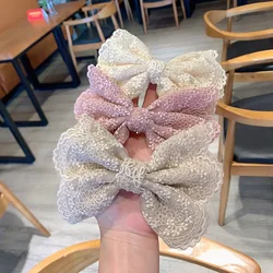 Koronka Bowknot spinki do włosów koronkowe kokardy do włosów spinka do włosów dla kobiet dziewczynki francuski warkocz Barrette Accessoires