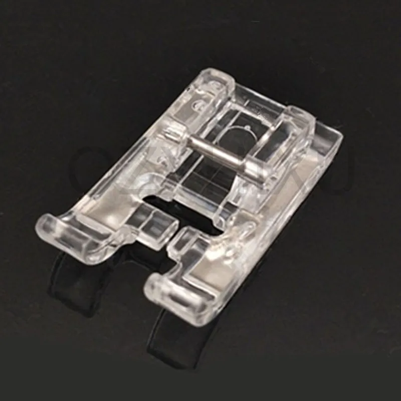 Calcador de ponto de cetim transparente, 5mm, para todos os acessórios domésticos de máquina de costura de haste baixa, 7yj313