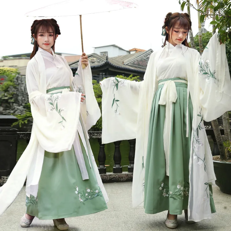 

Traditional Dance Chinese Costume Hanfu Dress Embroidery Tang Dynasty Fairy Princess Ancient Dancewear Performance Clothing