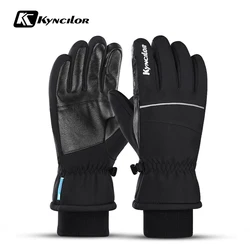 Guantes de Snowboard de montaña cálidos para hombres y mujeres, manoplas de esquí de nieve fría, impermeables, Manoplas de moto de nieve, manoplas de mano, negro, M, L, XL, Invierno