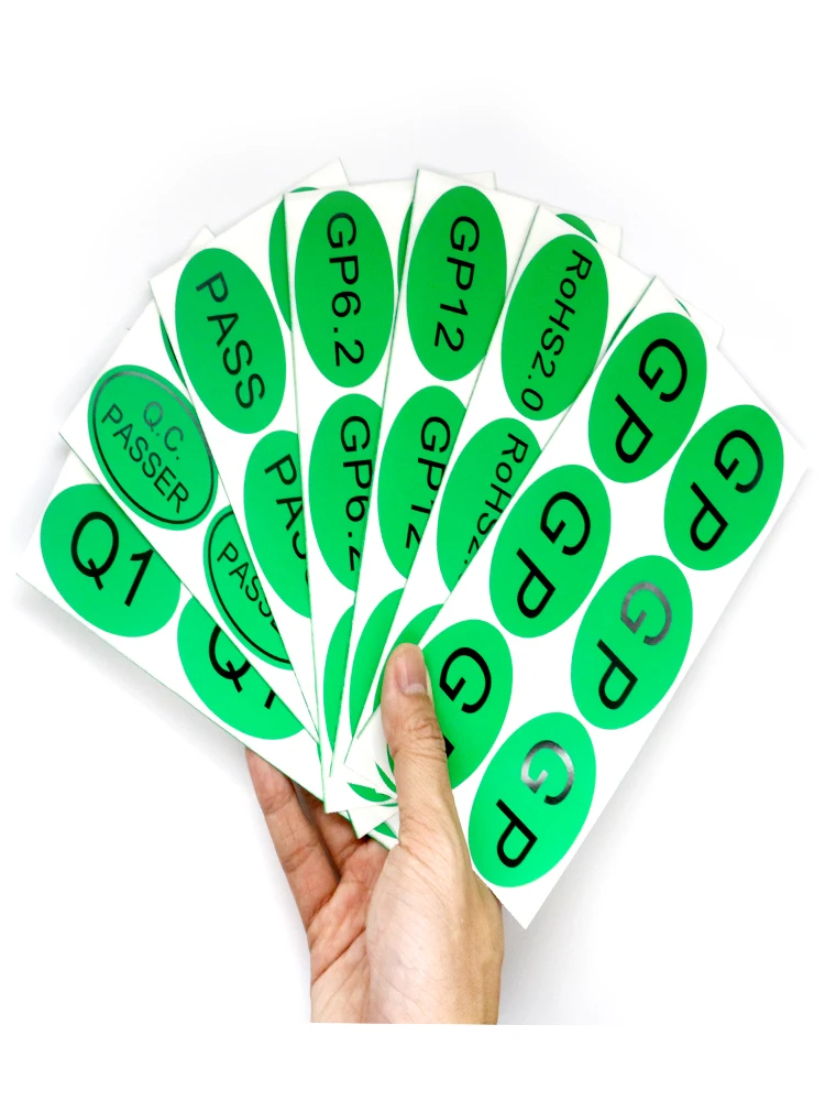 200pcs GP Printed Self-adhesive Stickers European Norm Case Label Custom Environment Green Label Sticker