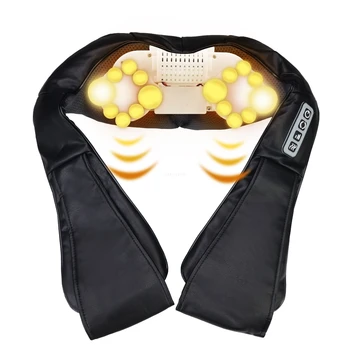 Heat deep kneading infrared massager U shape electric Shiatsu massager back neck shoulder body horse car/home infrared Massagem