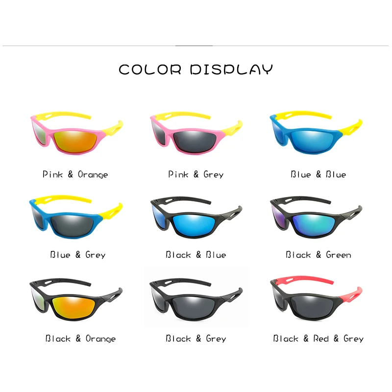 New Polarized Kids Cycling Sun Glasses Boys Girls Baby Quality Sport Sunglasses Children UV400 Eyewear with Case