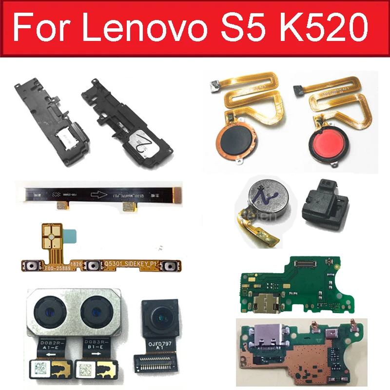 

Speaker Ringer Vibrator For Lenovo S5 K520 Fingerprint Mainboard Power Volume Signal Flex Cable Front Rear Camera Cahrger Board