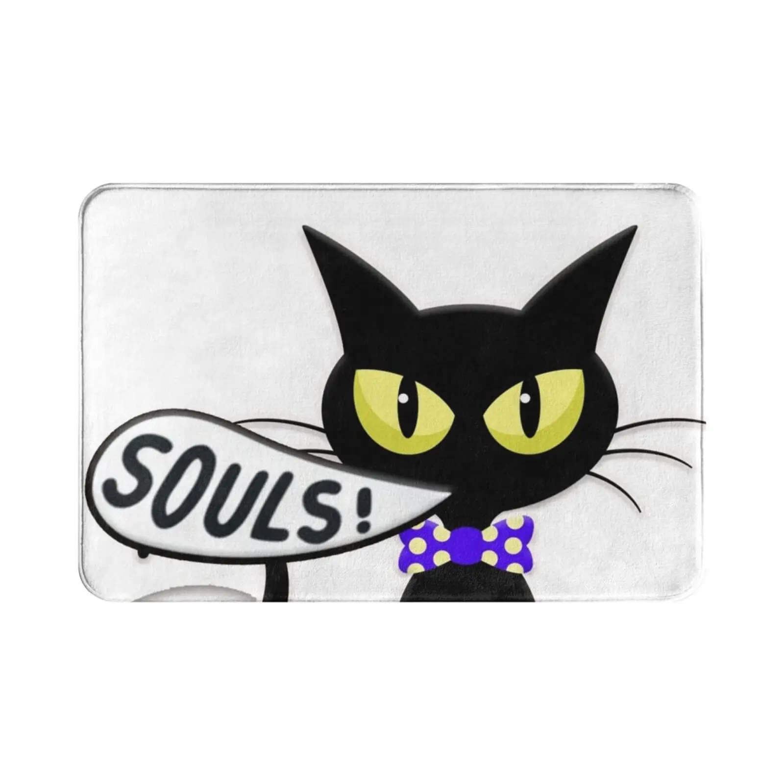 القط حصلت على روحك السجاد حصيرة البساط وسادة لينة عدم الانزلاق القط مضحك القط الجمجمة عظمتين المتقاطعتين هالوين القط عاشق عيد ميلاد Scear #2