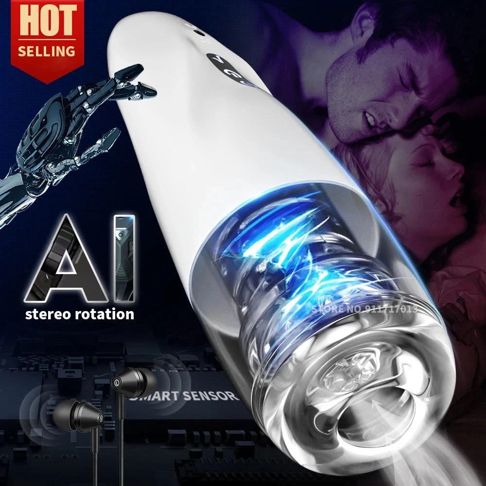 Automatic Rotation Male Masturbation Cup Real Vagina Pocket Pussy Blowjob Masturbator Oral Sex Machines Toy Adult Goods for Men