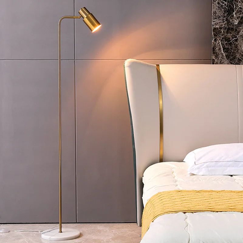 Simple LED Plated Brass Metal Floor Lamp Black Nordic Modern E27 Bulb Included Standing Lamps Good Price Floor Lighting