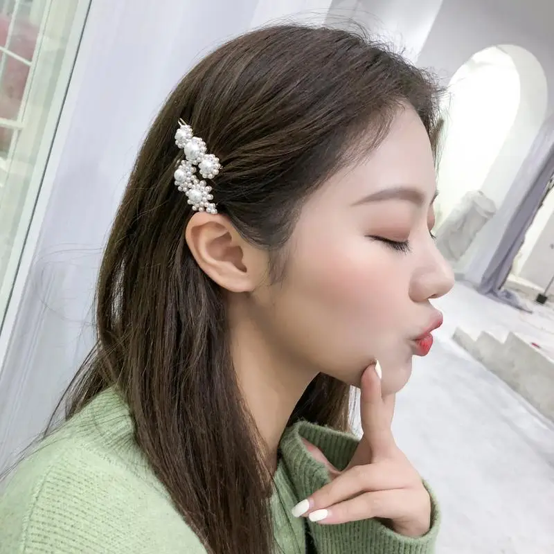 New Pearl Bowknot Side Clip Women Hair Clips Pins Barrette Accessories For Women Girls Hair Hairclip Hairpins Hairgrip Headdress